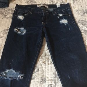 Distressed dark wash Abercrombie & Fitch Jeans